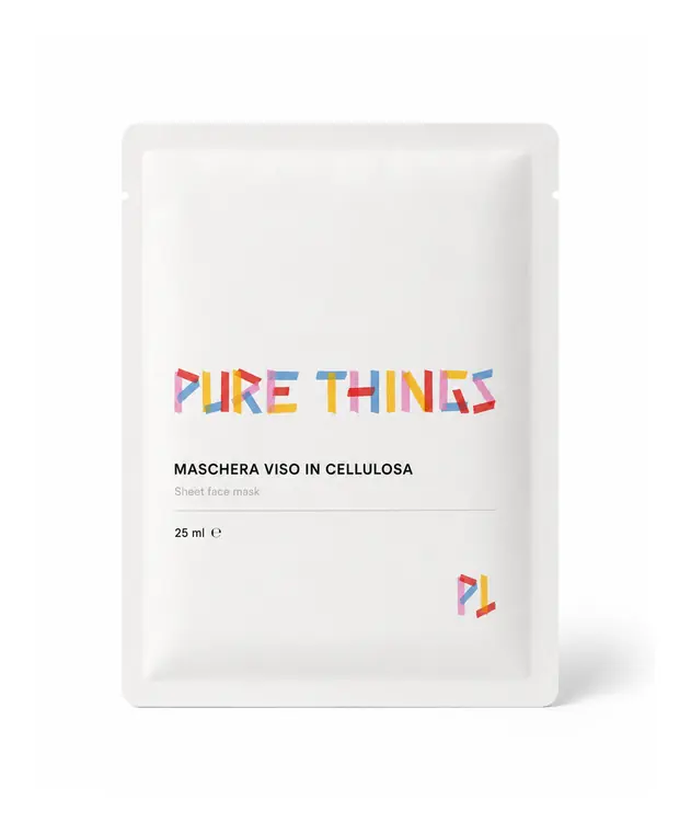 Pure Things flat sachet for Maschera Viso in Cellulosa